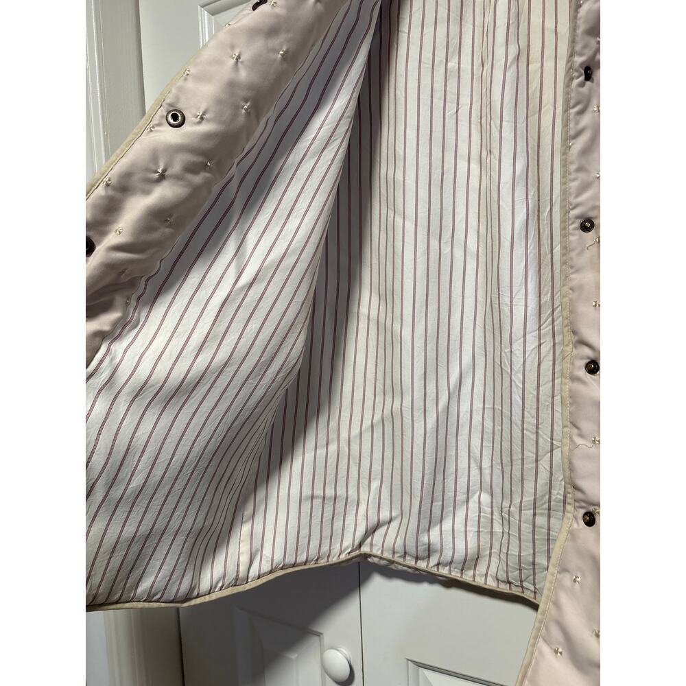 J. McLaughlin Embroidered Beige Quilted Jacket M - Picture 6 of 9